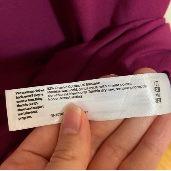 Eileen Fisher 100% Pima Cotton Stretch Jersey Crew Neck Dress Medium - Picture 8 of 9